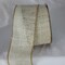 The Ribbon People Ivory White and Gold Colored Wired Edge Burlap Ribbon 2.75" x 11 Yards